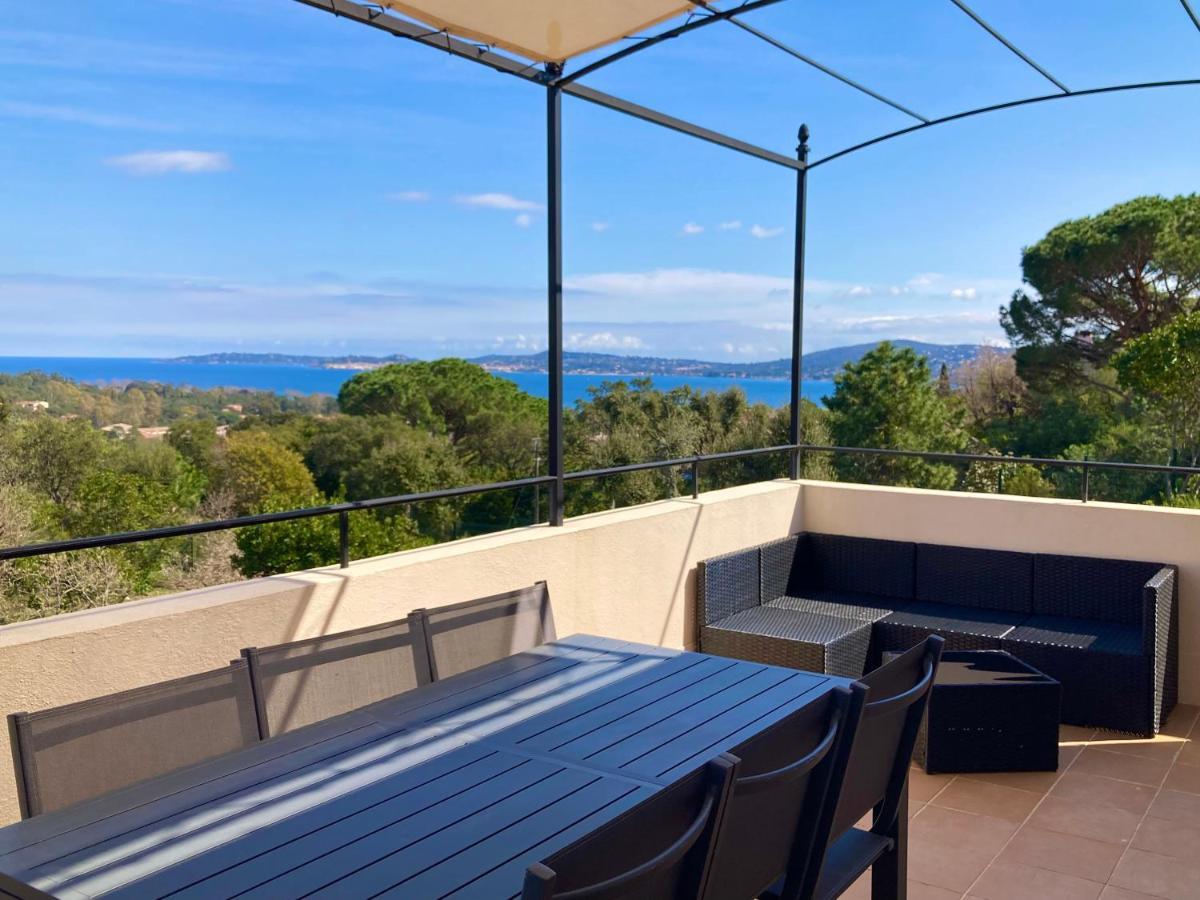 Les Restanques Vue Mer Pressoir 3131 Grimaud Bagian luar foto